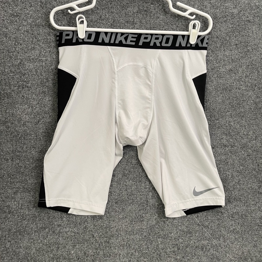 Nike Pro Baseball Compression Slider Shorts Mens Sz XL  White Black 880669
